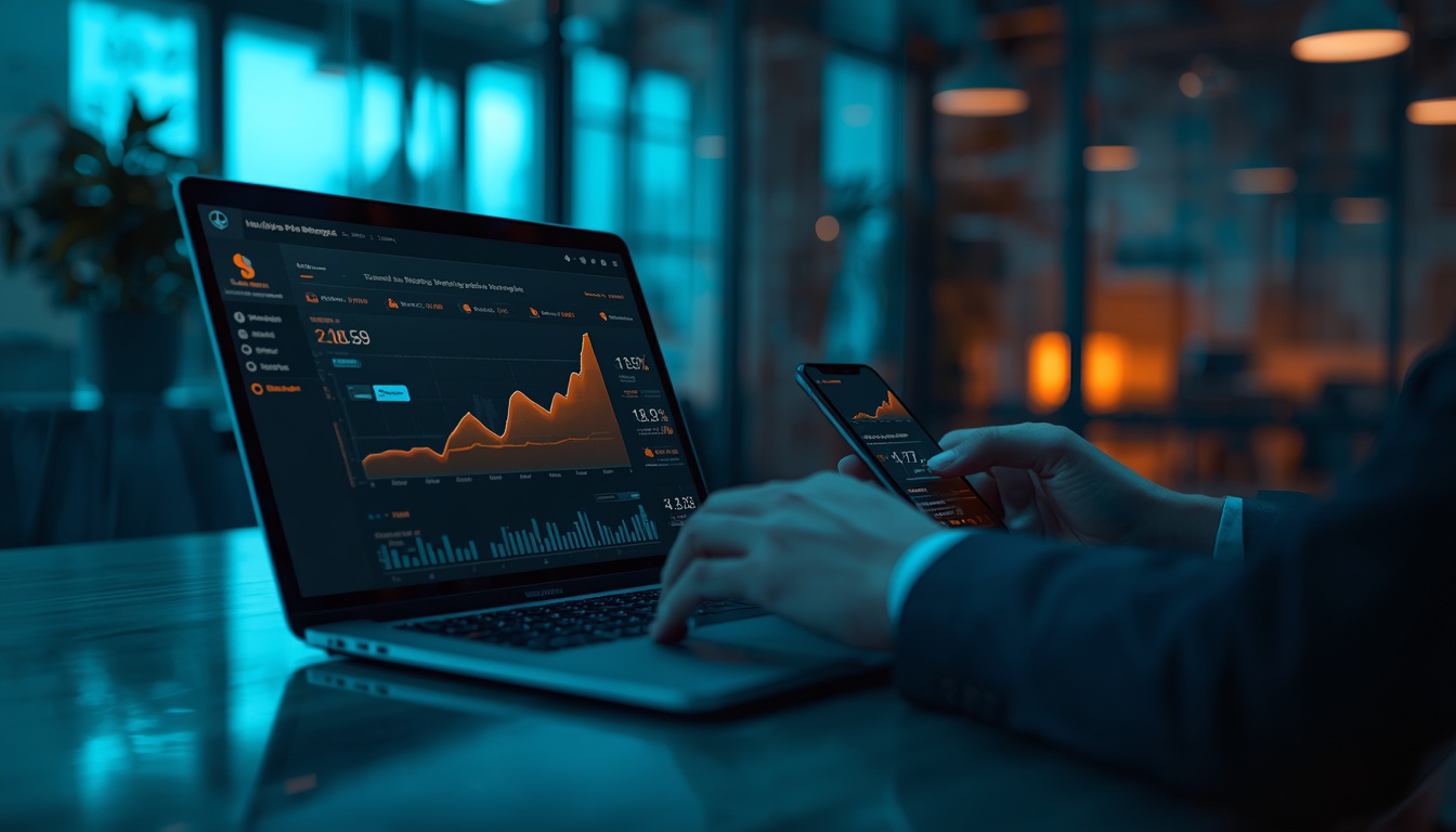 Darstellung einer professionellen Website auf Laptop und Smartphone als Symbol für digitale Investitionen und Unternehmenswachstum.